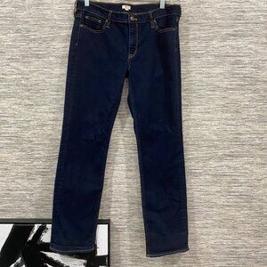 J. Crew Womens Dark Wash Stretch Denim Jeans Size 31/31 Skinny Fit